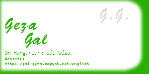 geza gal business card