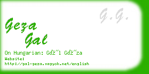 geza gal business card